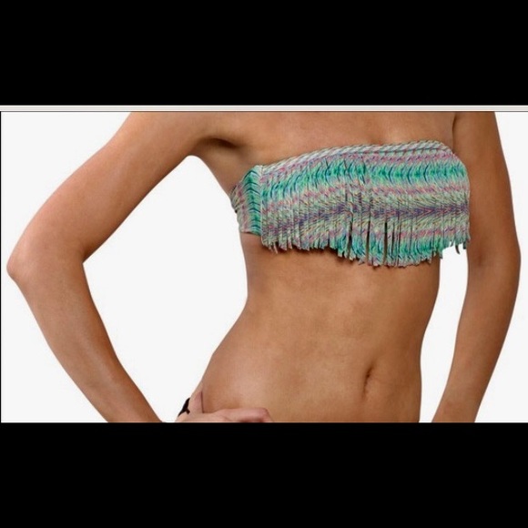 L Space fringe reversible bandeau top - Picture 2 of 8